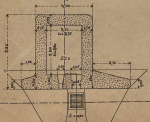 Rysunek techniczny schronu łączności typ 2 rzut górny