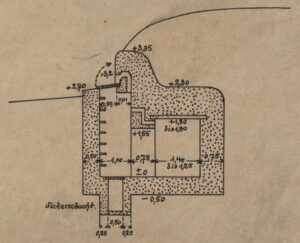 Rysunek techniczny schronu łączności t4 rzut boczny