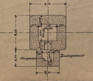 Rysunek techniczny schronu łączności typ 4 rzut górny